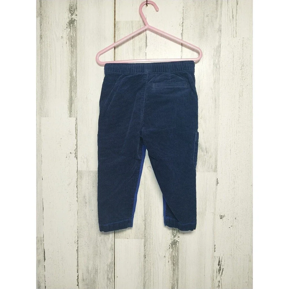 Hanna Andersson Boys 2T 85 cm Blue Hoodie And Pull On Corduroy Pants